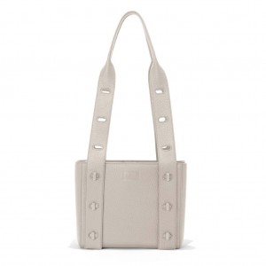 Beige Dagne Dover Tokyo Turnlock Tote Bags | ELYV91408