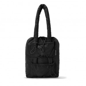 Black Dagne Dover Kal Drawstring Tote Bags | QSHD34891