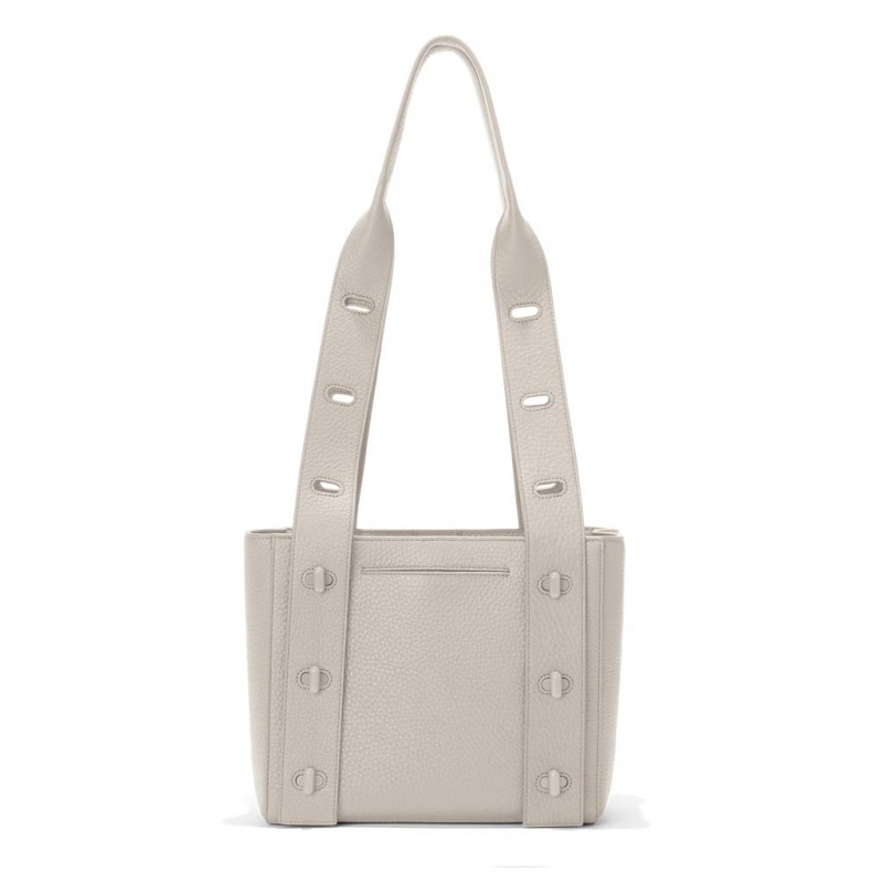 Beige Dagne Dover Tokyo Turnlock Tote Bags | ELYV91408