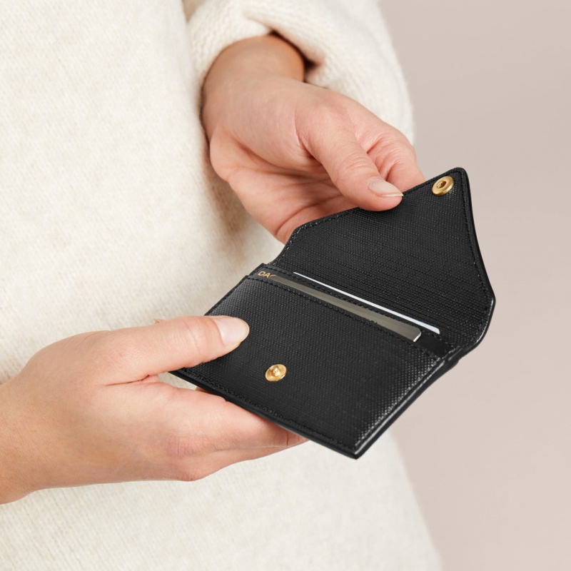 Black Dagne Dover Card Case Wallets | HMLZ31657