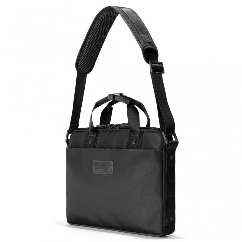 Black Dagne Dover Oslo Slim Laptop Tote Bags | DPGZ23180