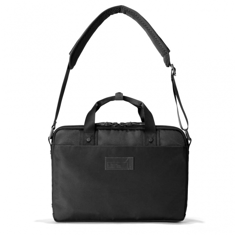 Black Dagne Dover Oslo Slim Laptop Tote Bags | DPGZ23180