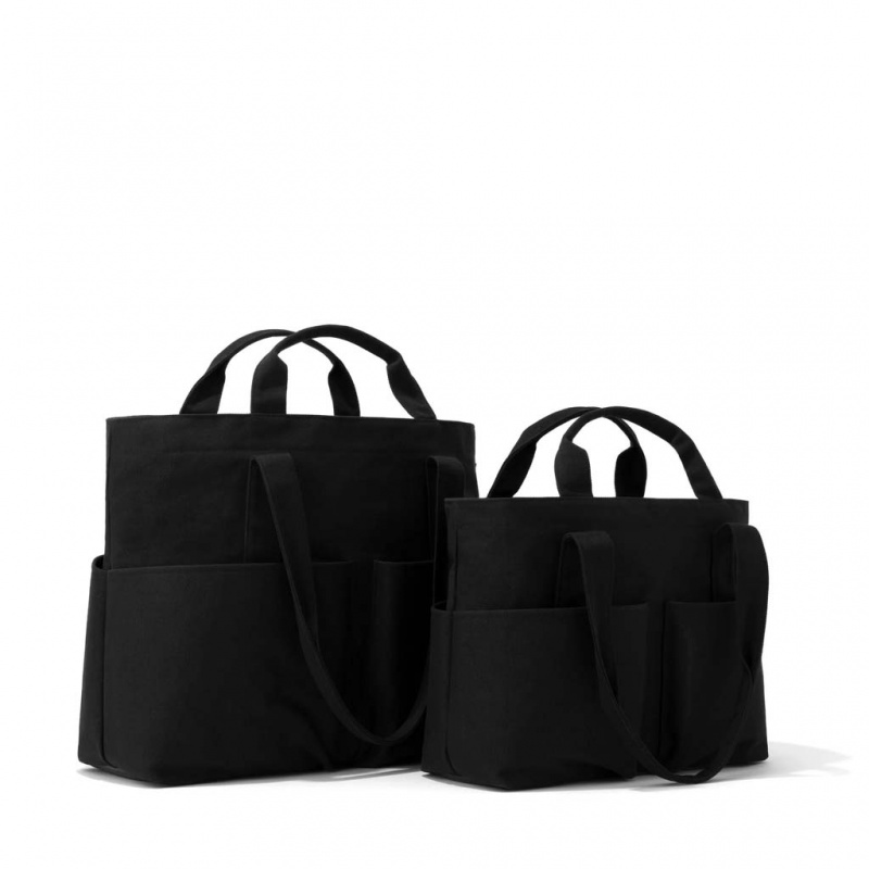 Black Dagne Dover Vida Cotton Tote Large Laptop Bags | HRSC39587