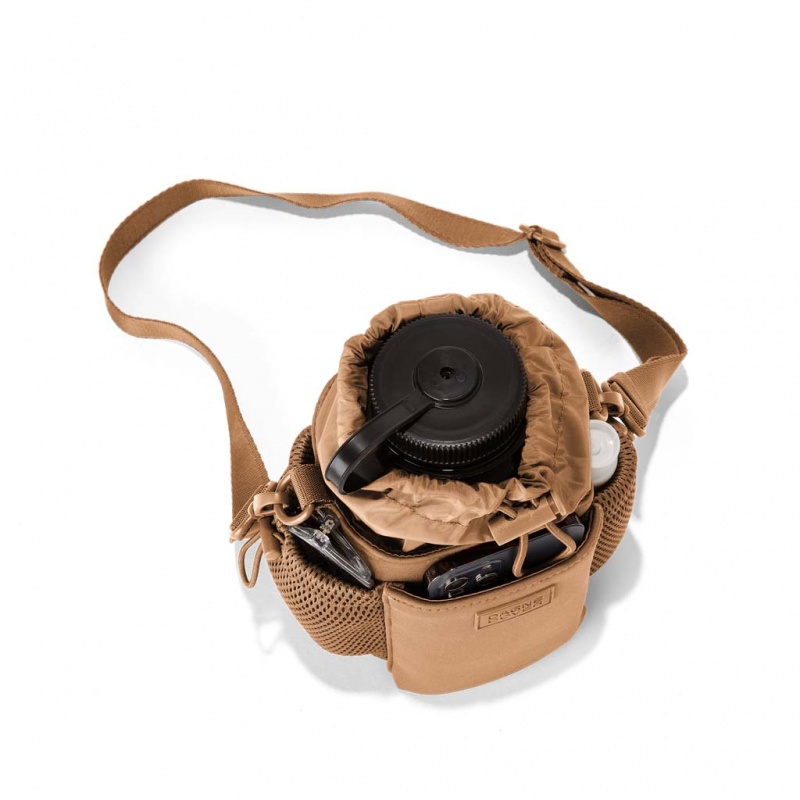 Brown Dagne Dover Sloan Water Bottle Sling Crossbody Bags | FURJ32589