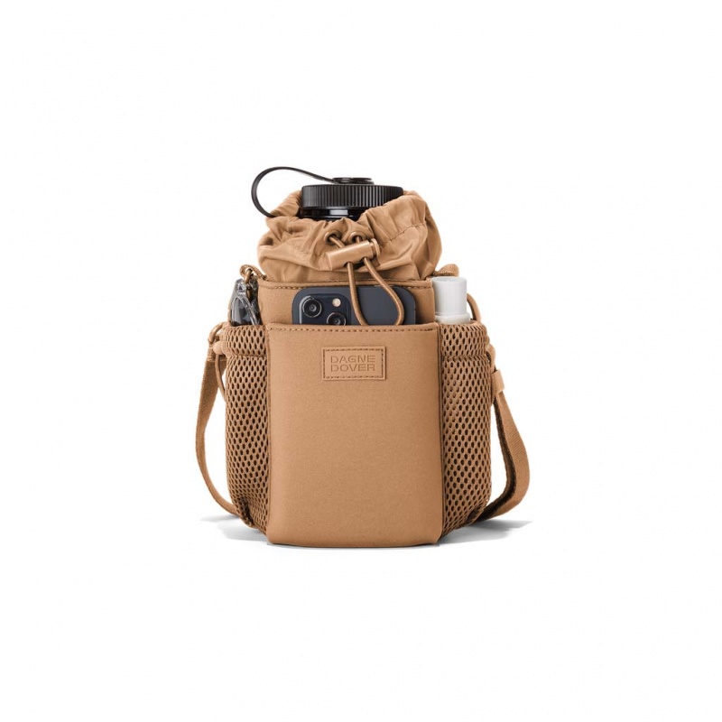 Brown Dagne Dover Sloan Water Bottle Sling Crossbody Bags | FURJ32589