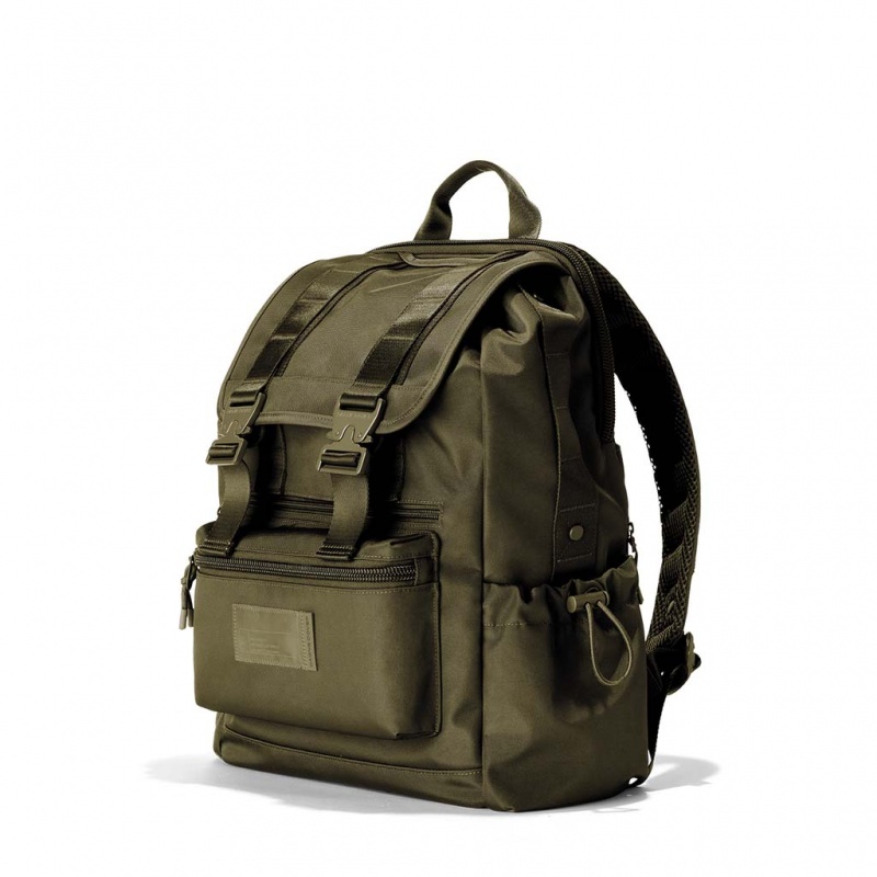 Dark Moss Dagne Dover Brooklyn Flap Top Backpacks | CSZR24037