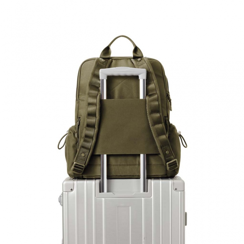 Dark Moss Dagne Dover Brooklyn Flap Top Backpacks | CSZR24037