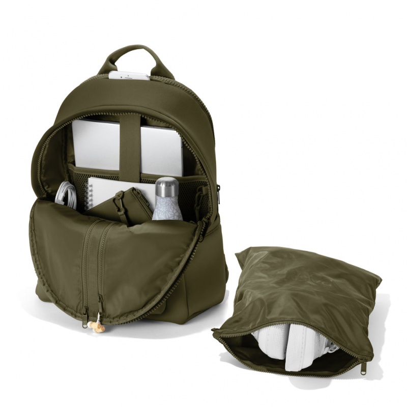 Dark Moss Dagne Dover Dakota Neoprene Large Backpacks | DWKM53142