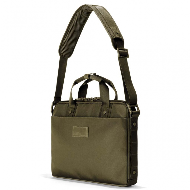 Dark Moss Dagne Dover Oslo Slim Laptop Tote Bags | TYCO65409