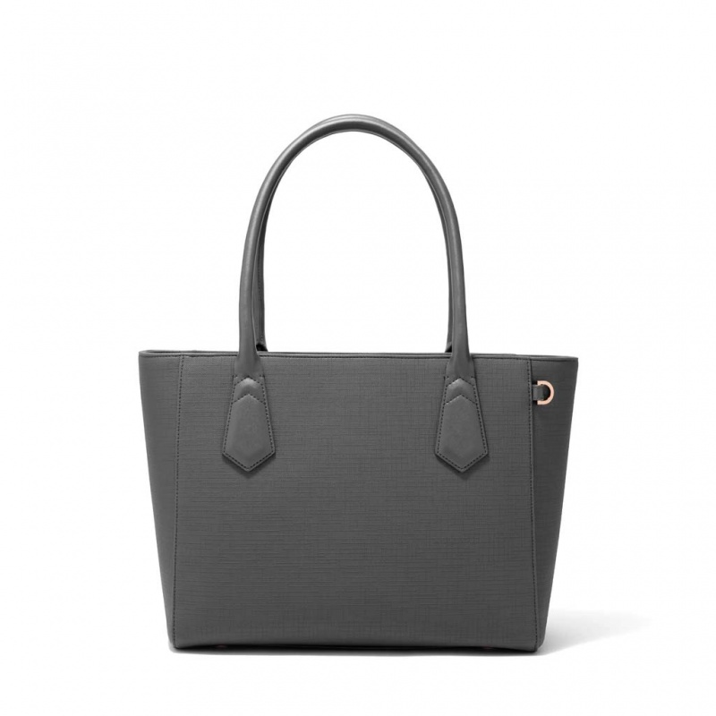 Deep Grey Dagne Dover Signature Classic Tote Bags | FNOP63028