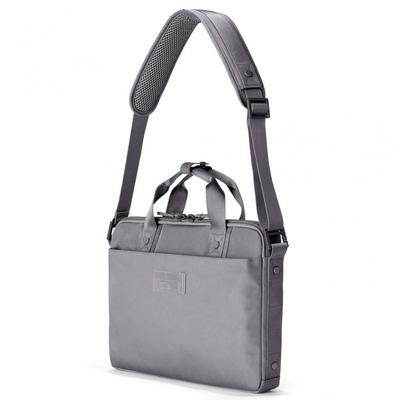 Grey Dagne Dover Oslo Slim Laptop Tote Bags | AKJF13874