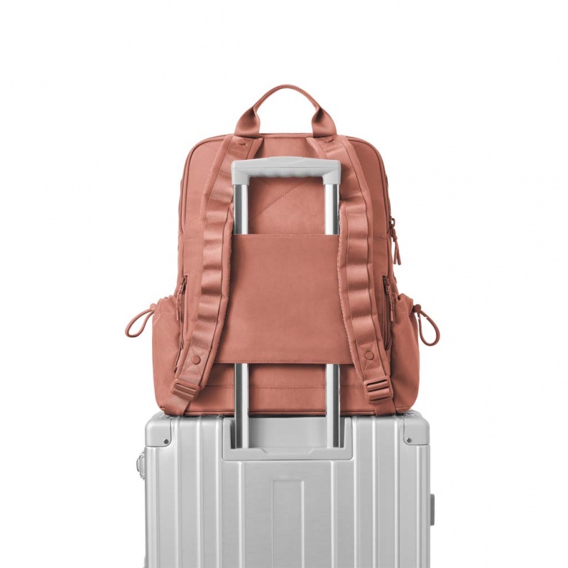 Warm Dust Dagne Dover Brooklyn Flap Top Backpacks | SXOA26704